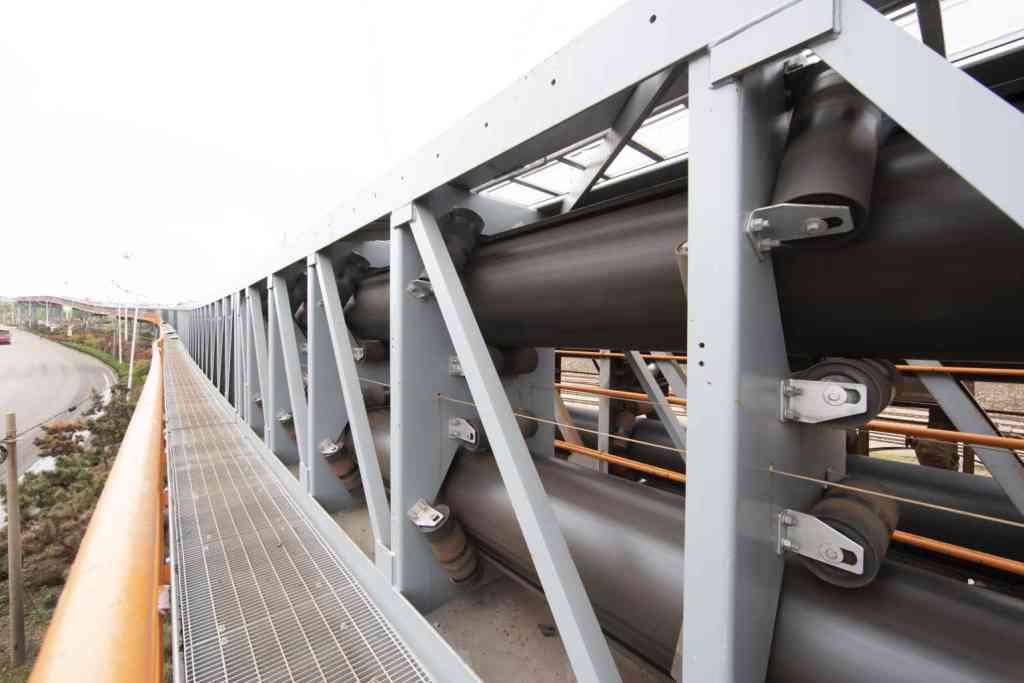 BEUMER Pipe Conveyor crossing critical areas